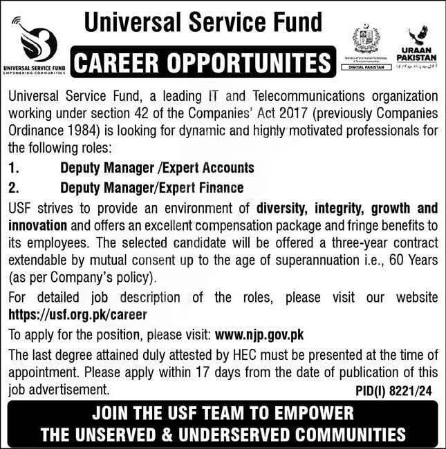 Universal Service Fund Jobs