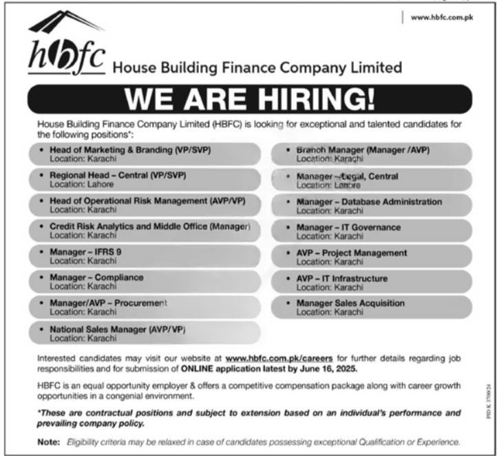 HBFC Jobs 