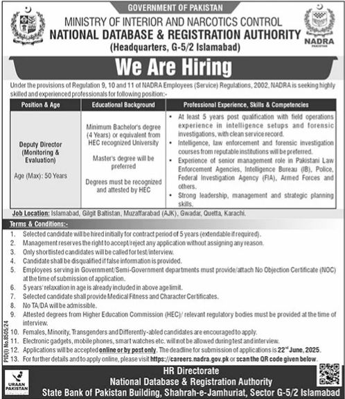NADRA Jobs